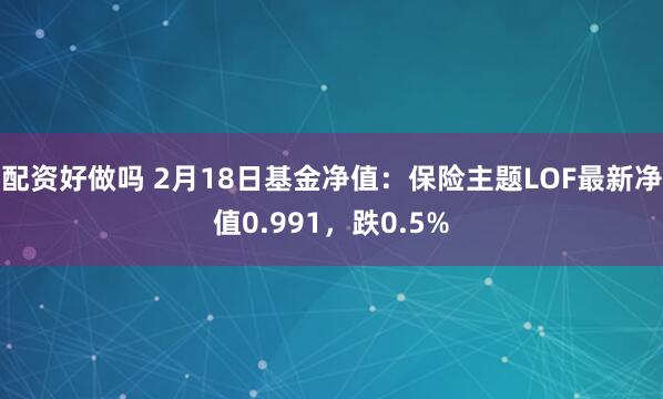 配资好做吗 2月18日基金净值：保险主题LOF最新净值0.991，跌0.5%