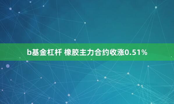 b基金杠杆 橡胶主力合约收涨0.51%